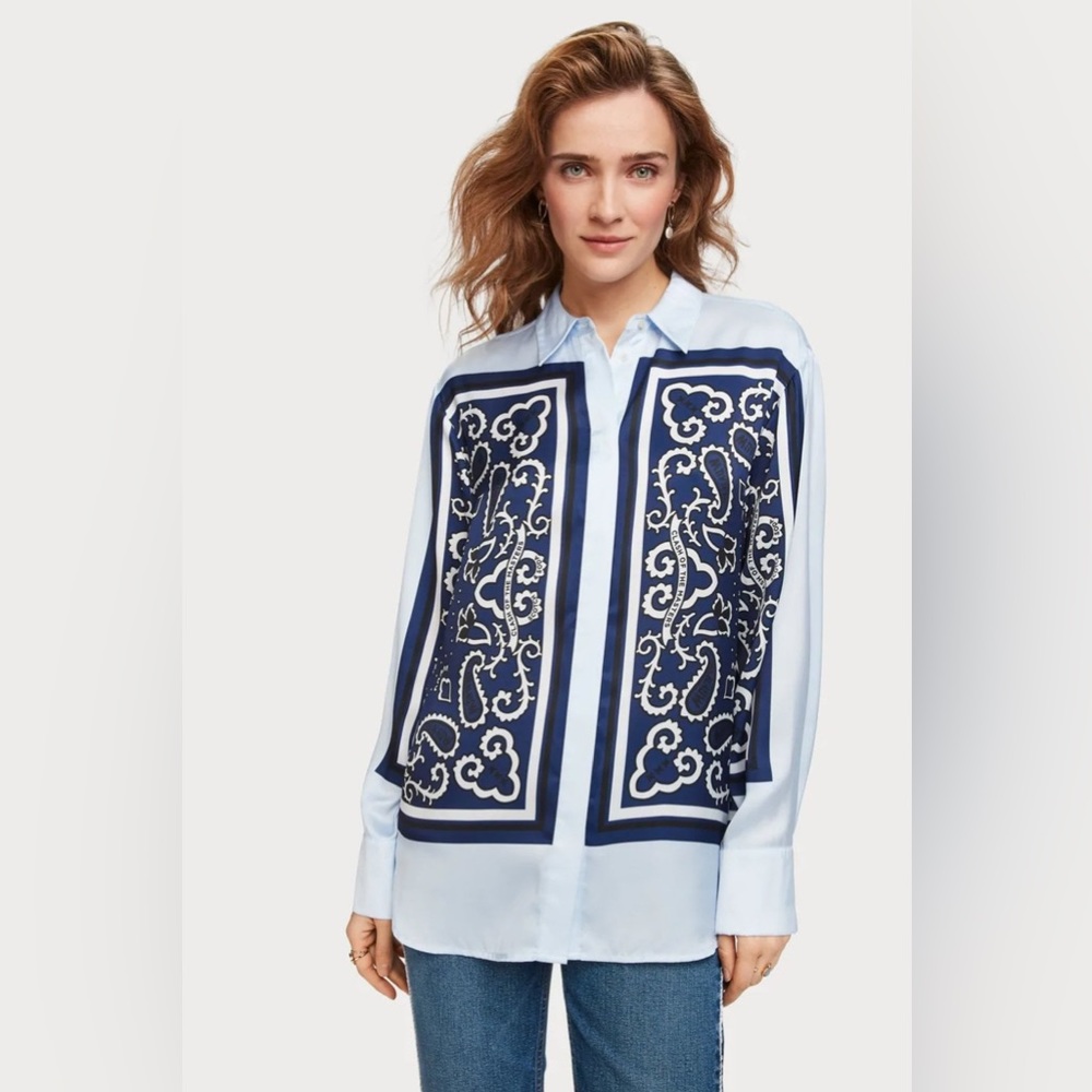 Scotch & Soda bandanna print shirt Maison Scotch
